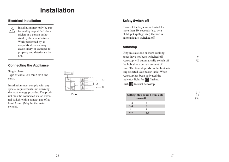 Installation | AEG FM 4803K-AN User Manual | Page 28 / 44