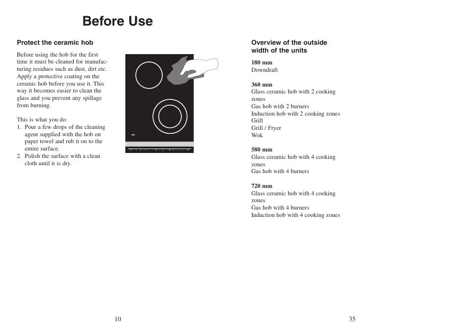 Before use | AEG FM 4803K-AN User Manual | Page 35 / 44