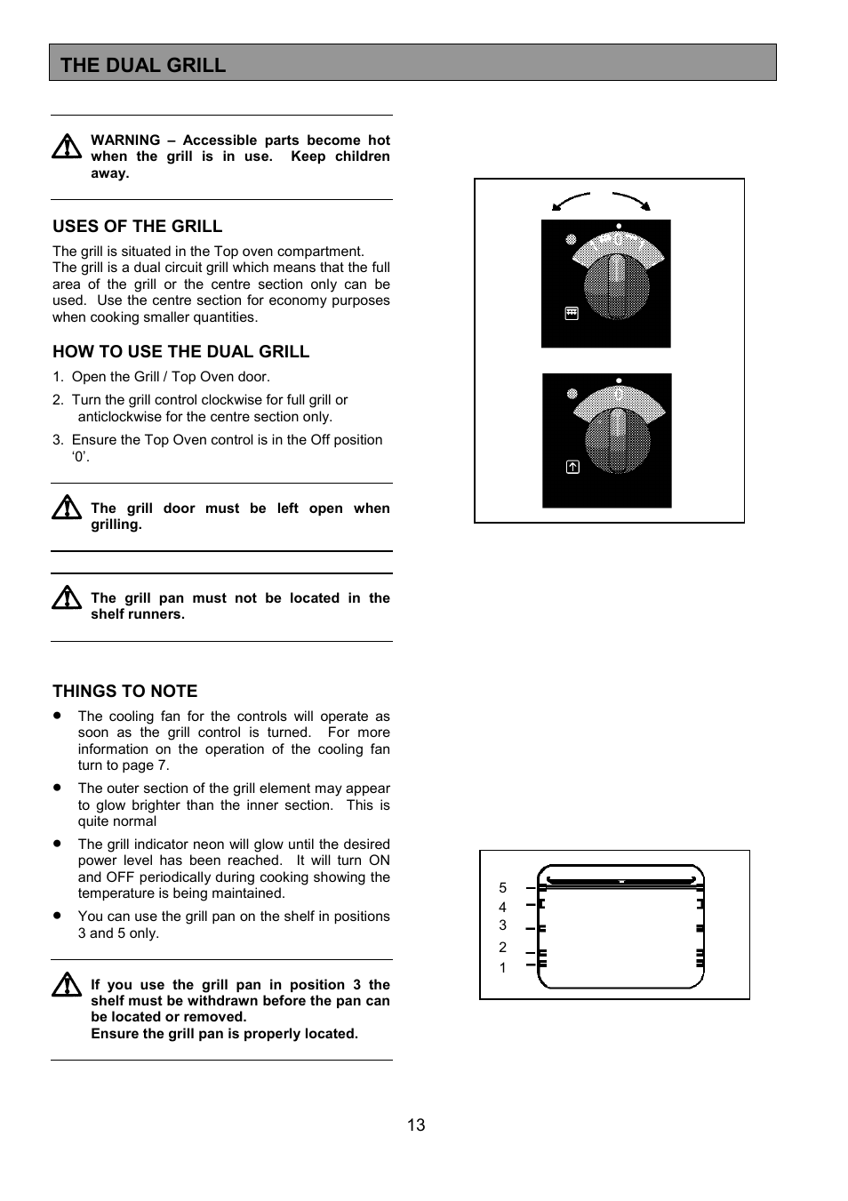 The dual grill | AEG COMPETENCE 3210 BU User Manual | Page 13 / 48