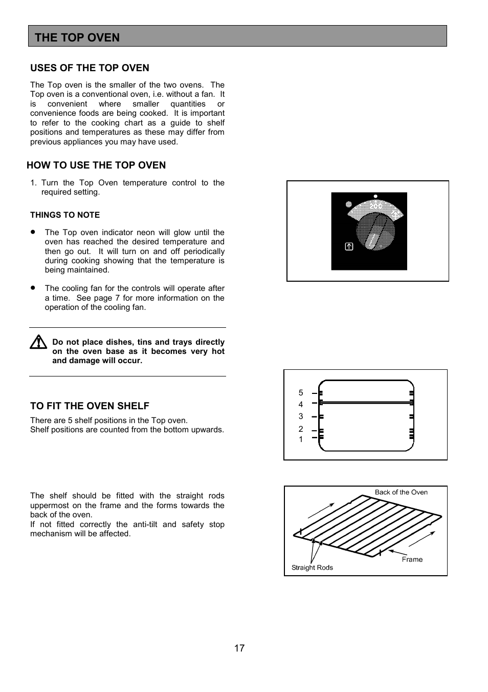 The top oven | AEG COMPETENCE 3210 BU User Manual | Page 17 / 48