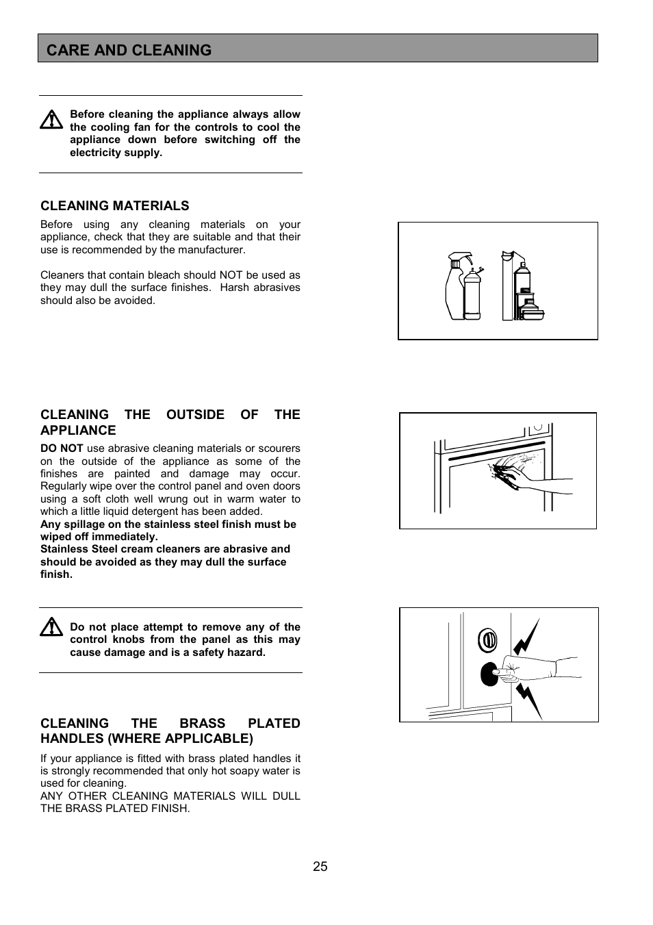 Care and cleaning | AEG COMPETENCE 3210 BU User Manual | Page 25 / 48