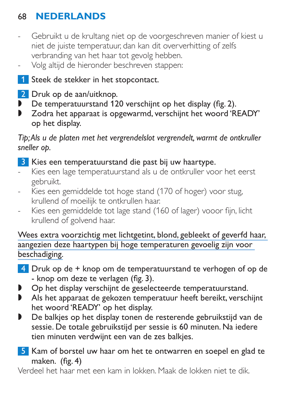 Philips SalonStraight Pro Plancha para el pelo User Manual | Page 68 / 104