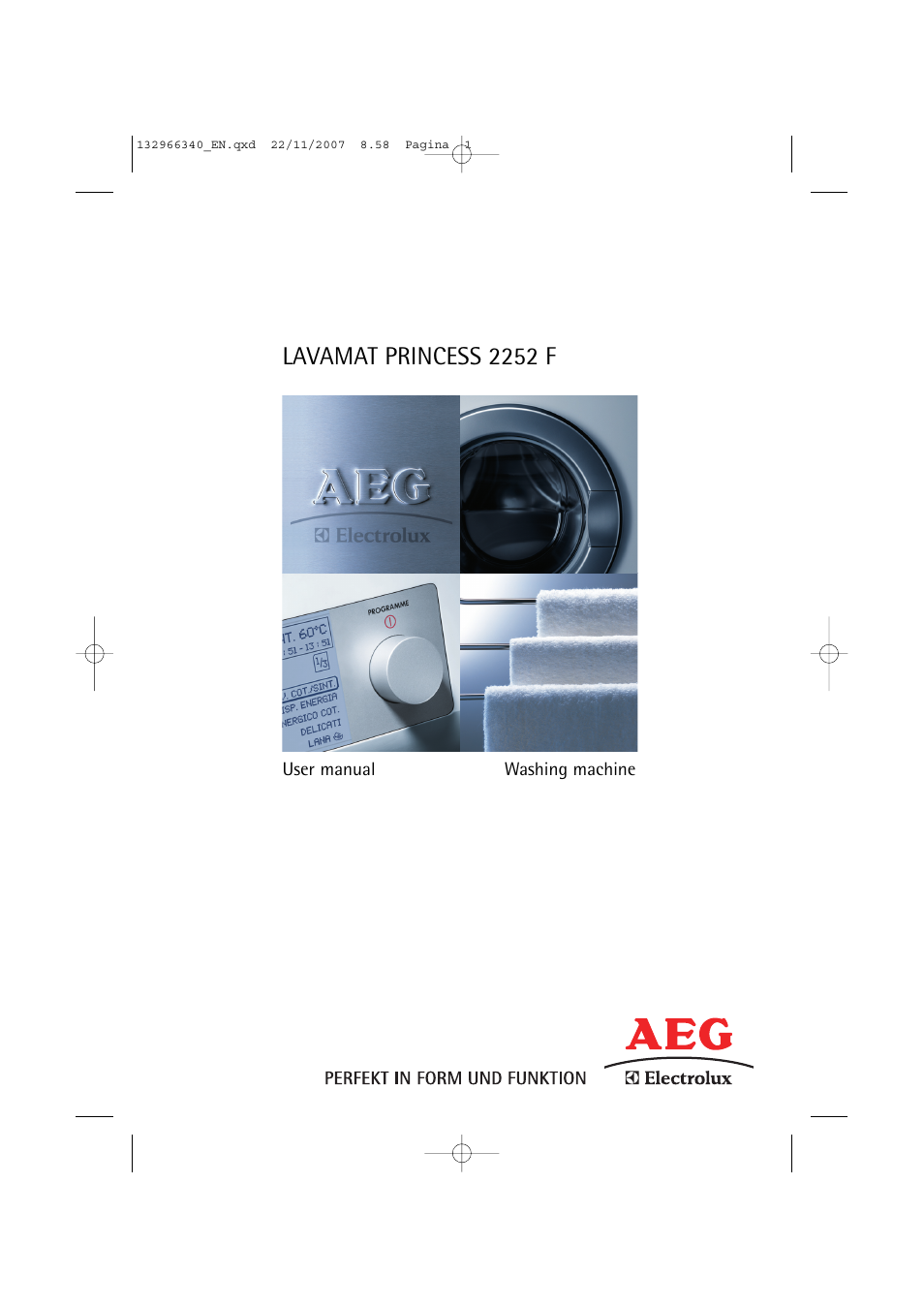 AEG LAVAMAT PRINCESS 2252 F User Manual | 44 pages