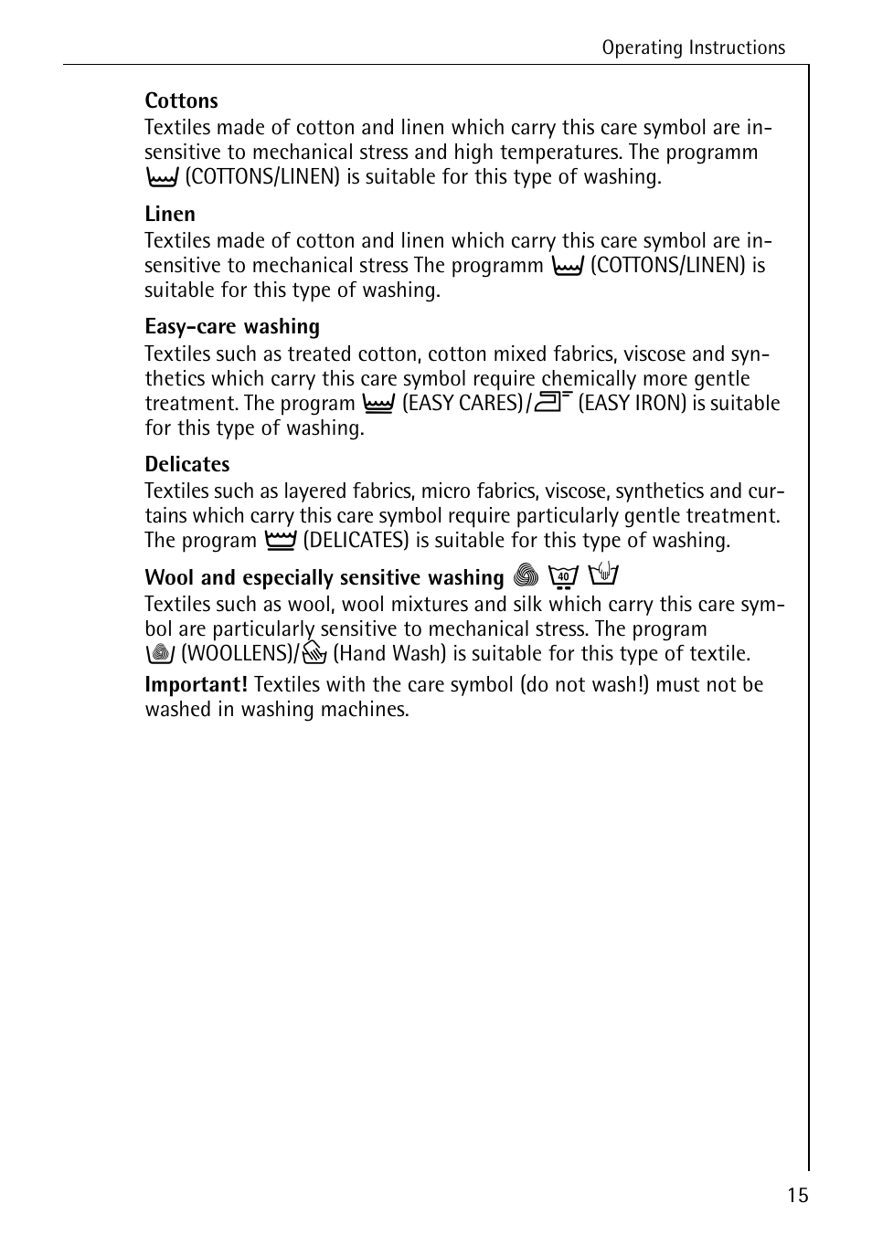 AEG OKO-LAVAMAT 70330 User Manual | Page 15 / 52