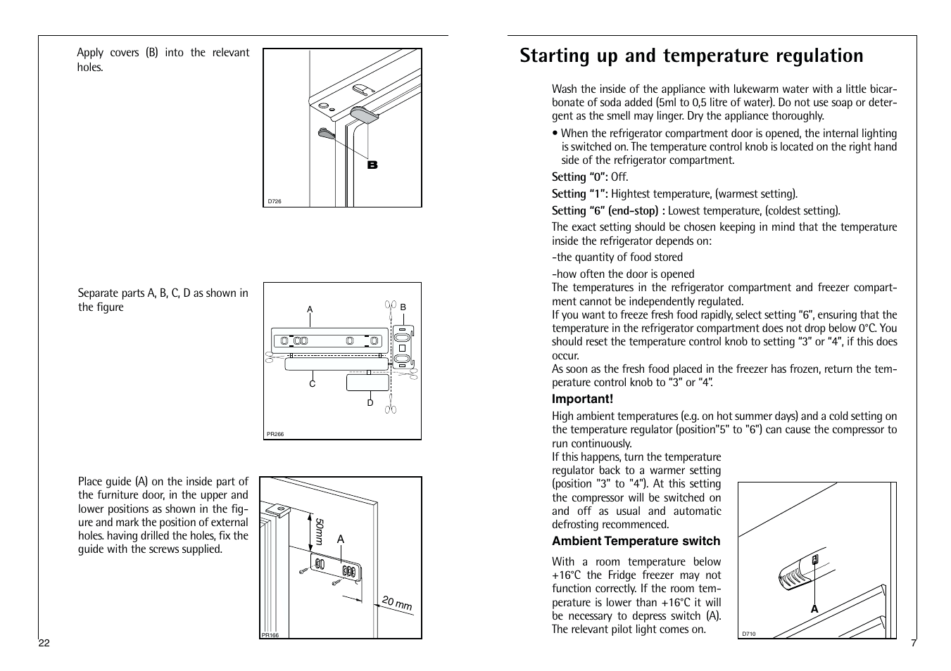 Starting up and temperature regulation | AEG SANTO C 7 18 41 I User Manual | Page 7 / 14