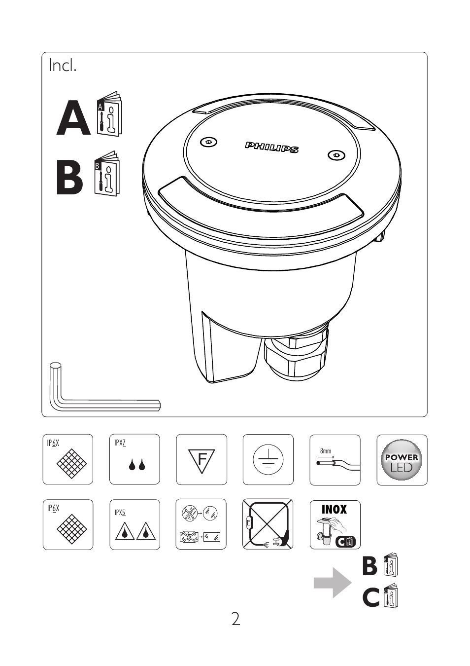 Philips myGarden Foco empotrable User Manual | Page 2 / 12