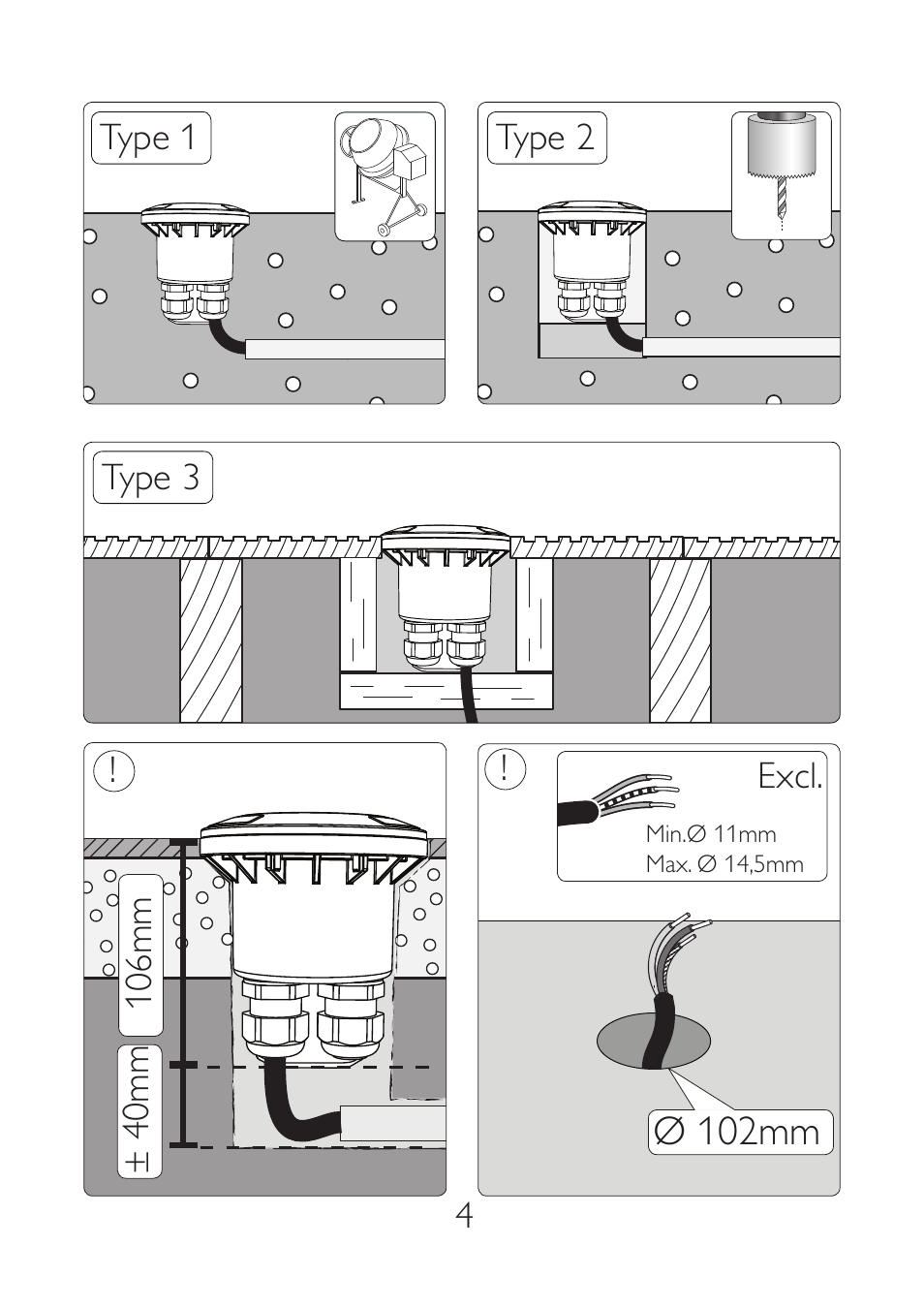 10cm | Philips myGarden Foco empotrable User Manual | Page 4 / 12