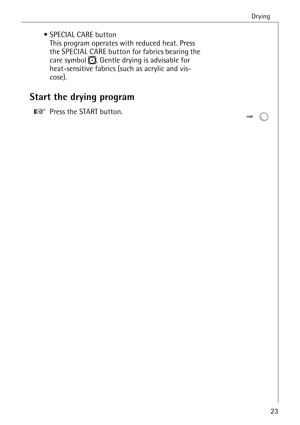 Start the drying program | AEG LAVATHERM 35600 User Manual | Page 23 / 40
