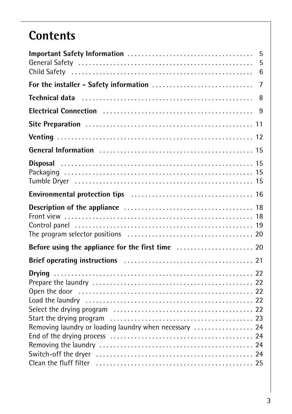 AEG LAVATHERM 35600 User Manual | Page 3 / 40