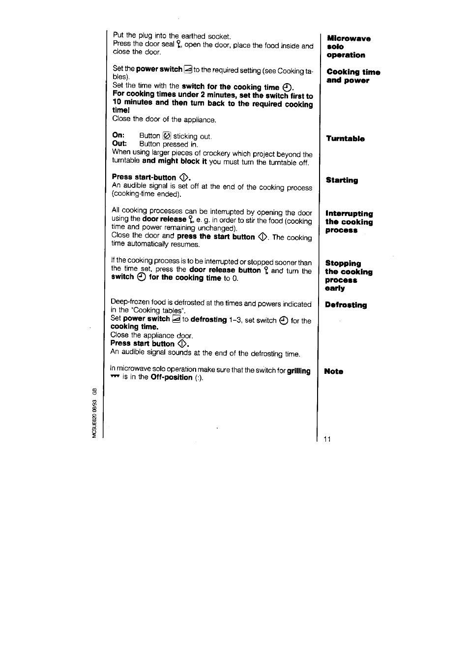 Press start-button | AEG MICROMAT DUO 220 User Manual | Page 11 / 29