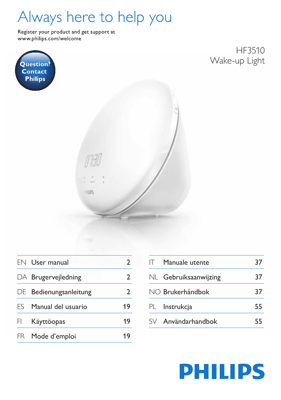 Philips Wake-up Light User Manual | 72 pages