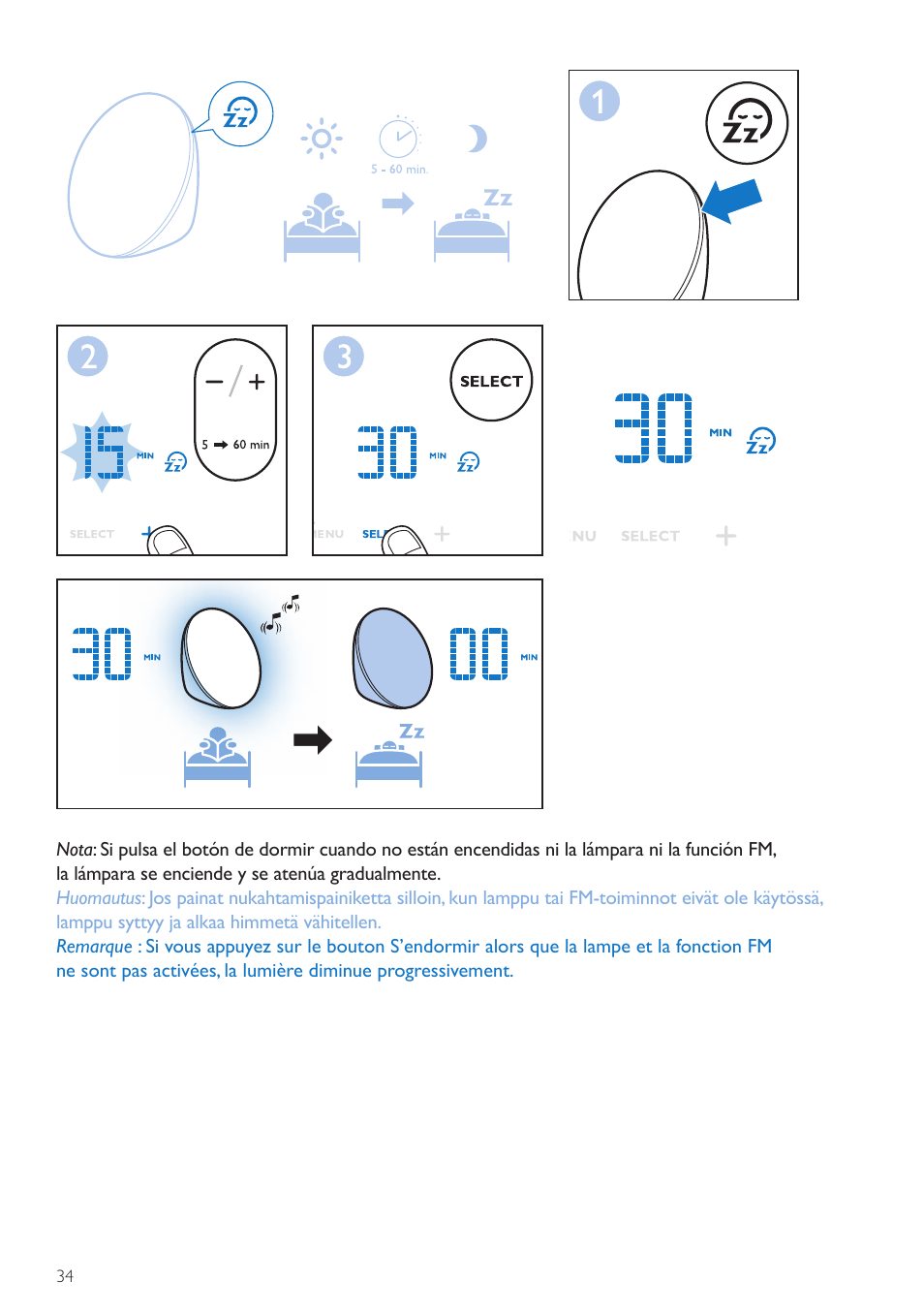 Philips Wake-up Light User Manual | Page 34 / 72