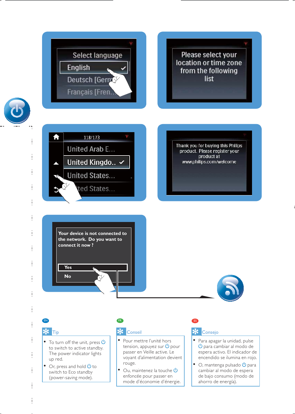 Philips Streamium Sistema Hi-Fi con componentes Wi-Fi User Manual | Page 10 / 28