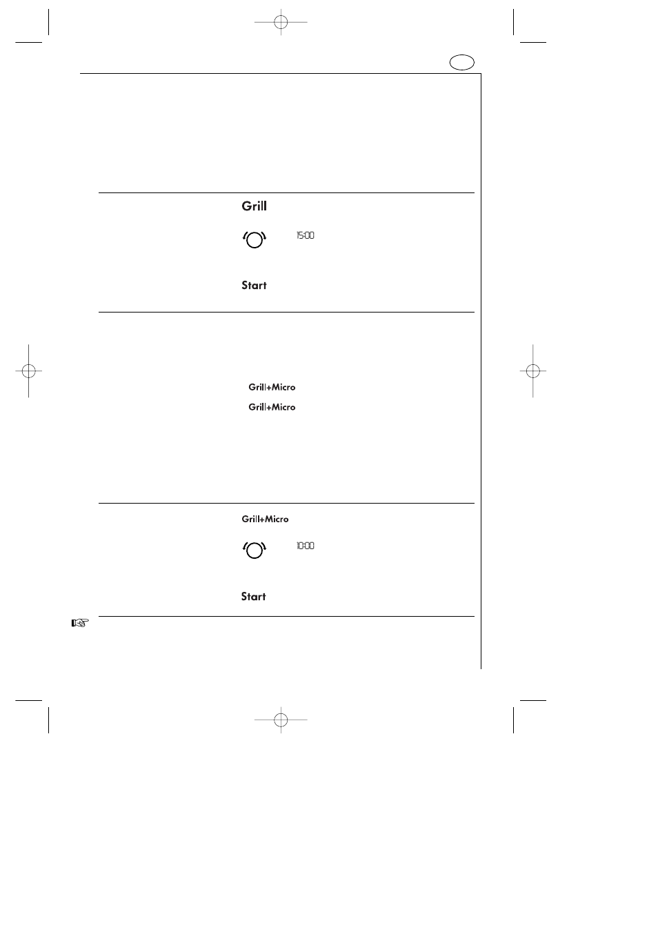 Grill cooking, Microwave and grill cooking | AEG OVEN MCD_274 User Manual | Page 23 / 44