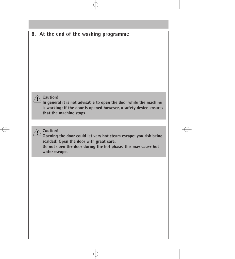 At the end of the washing programme | AEG 34350 I User Manual | Page 23 / 35