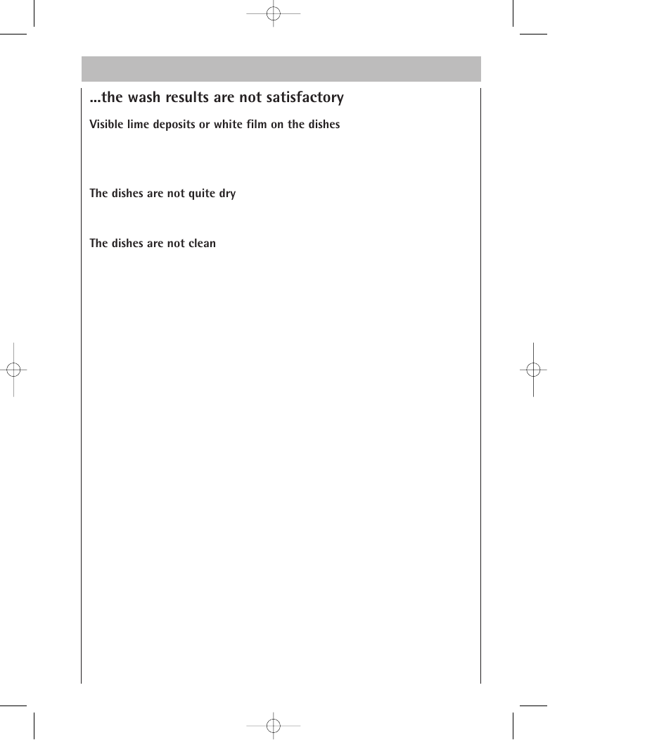 The wash results are not satisfactory | AEG 34350 I User Manual | Page 27 / 35
