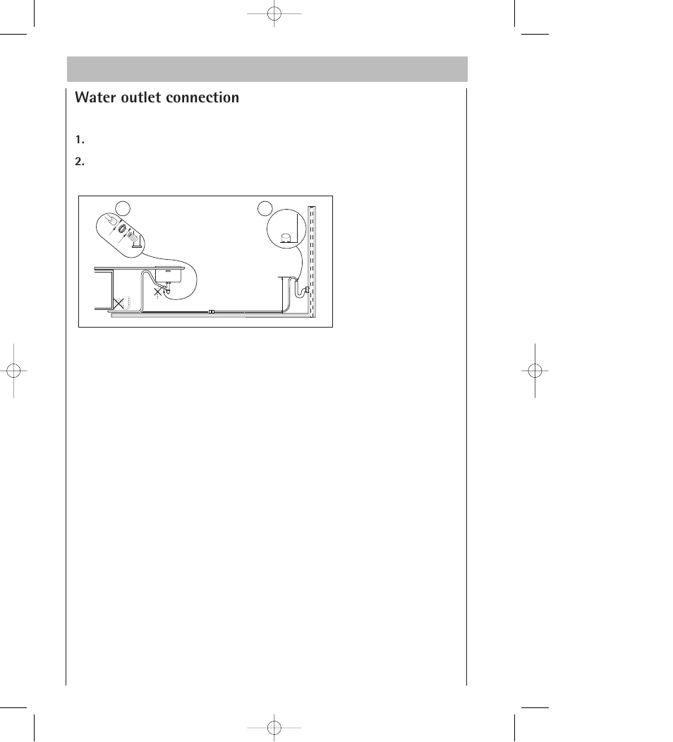 Water outlet connection | AEG 34350 I User Manual | Page 32 / 35