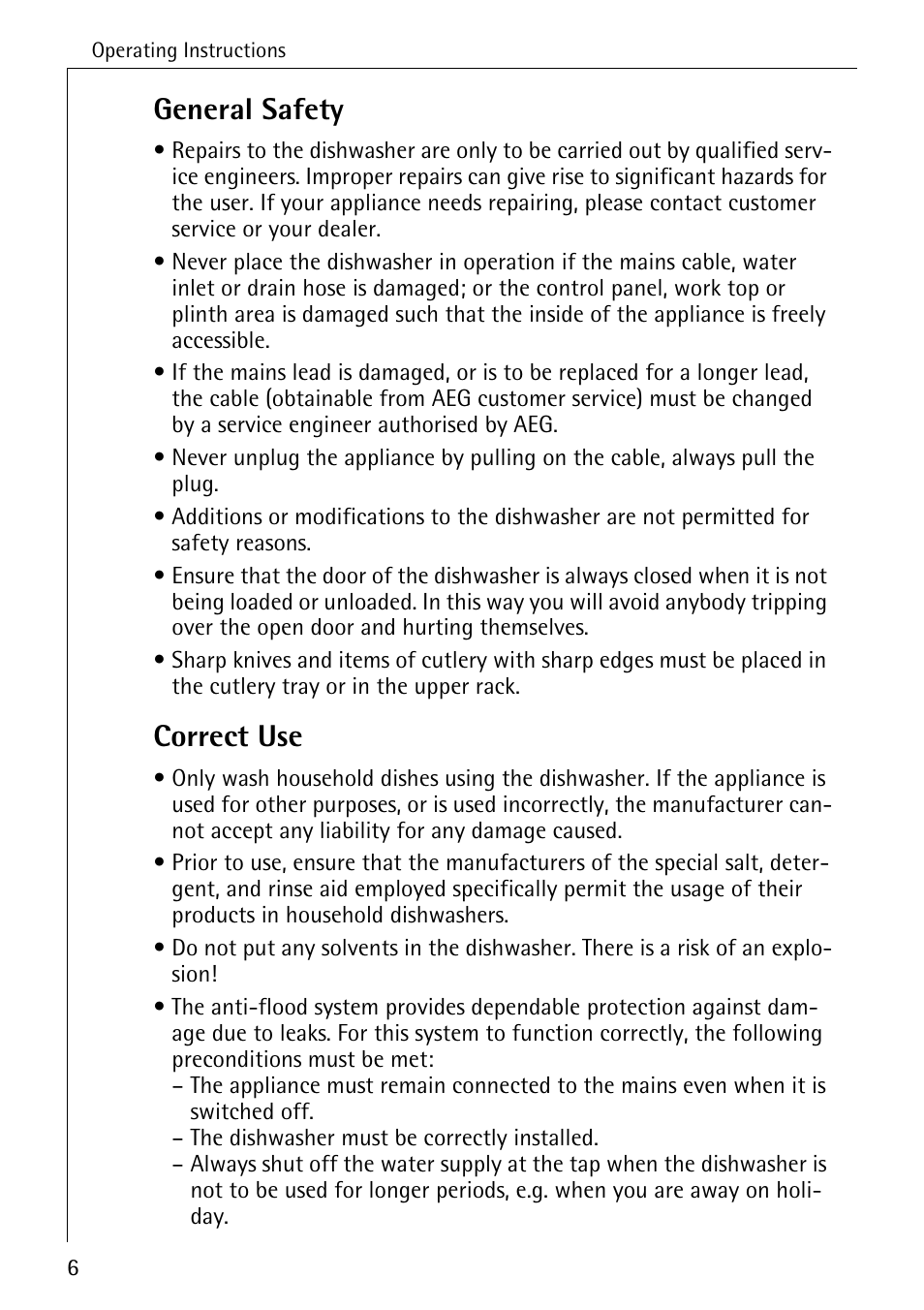 General safety, Correct use | AEG 80850 I User Manual | Page 6 / 48