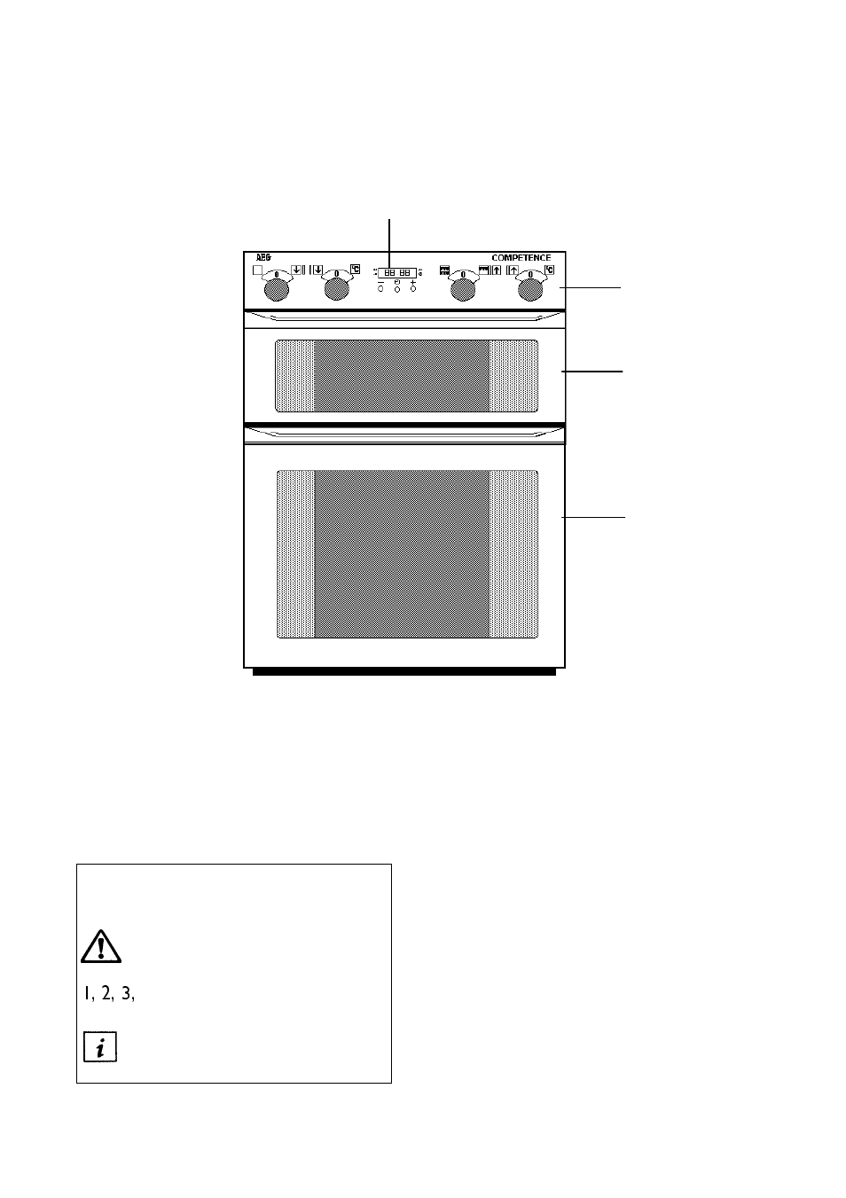 Description of the oven, Build-in electric multifunction double oven | AEG COMPETENCE D4100-1 User Manual | Page 4 / 48