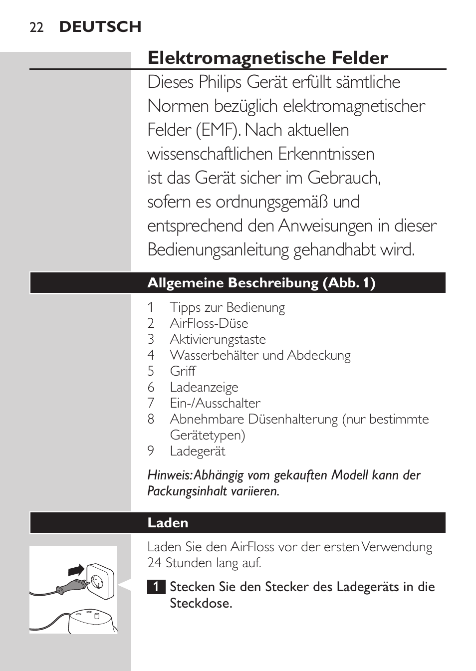 Philips Sonicare AirFloss Interdental - Recargable User Manual | Page 22 / 96