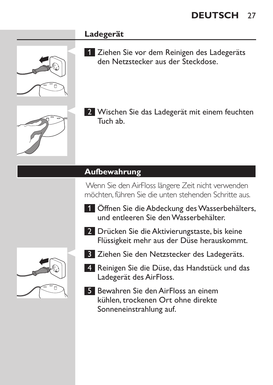 Philips Sonicare AirFloss Interdental - Recargable User Manual | Page 27 / 96