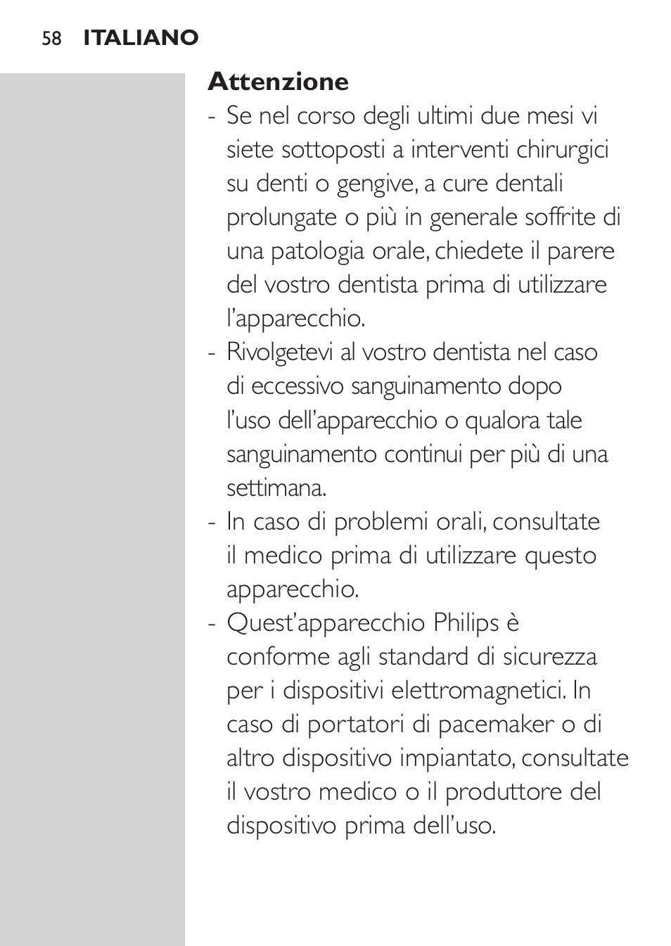 Philips Sonicare AirFloss Interdental - Recargable User Manual | Page 58 / 96