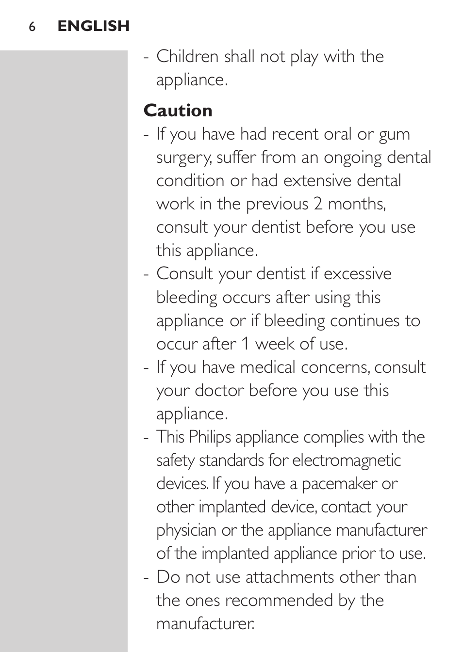 Philips Sonicare AirFloss Interdental - Recargable User Manual | Page 6 / 96