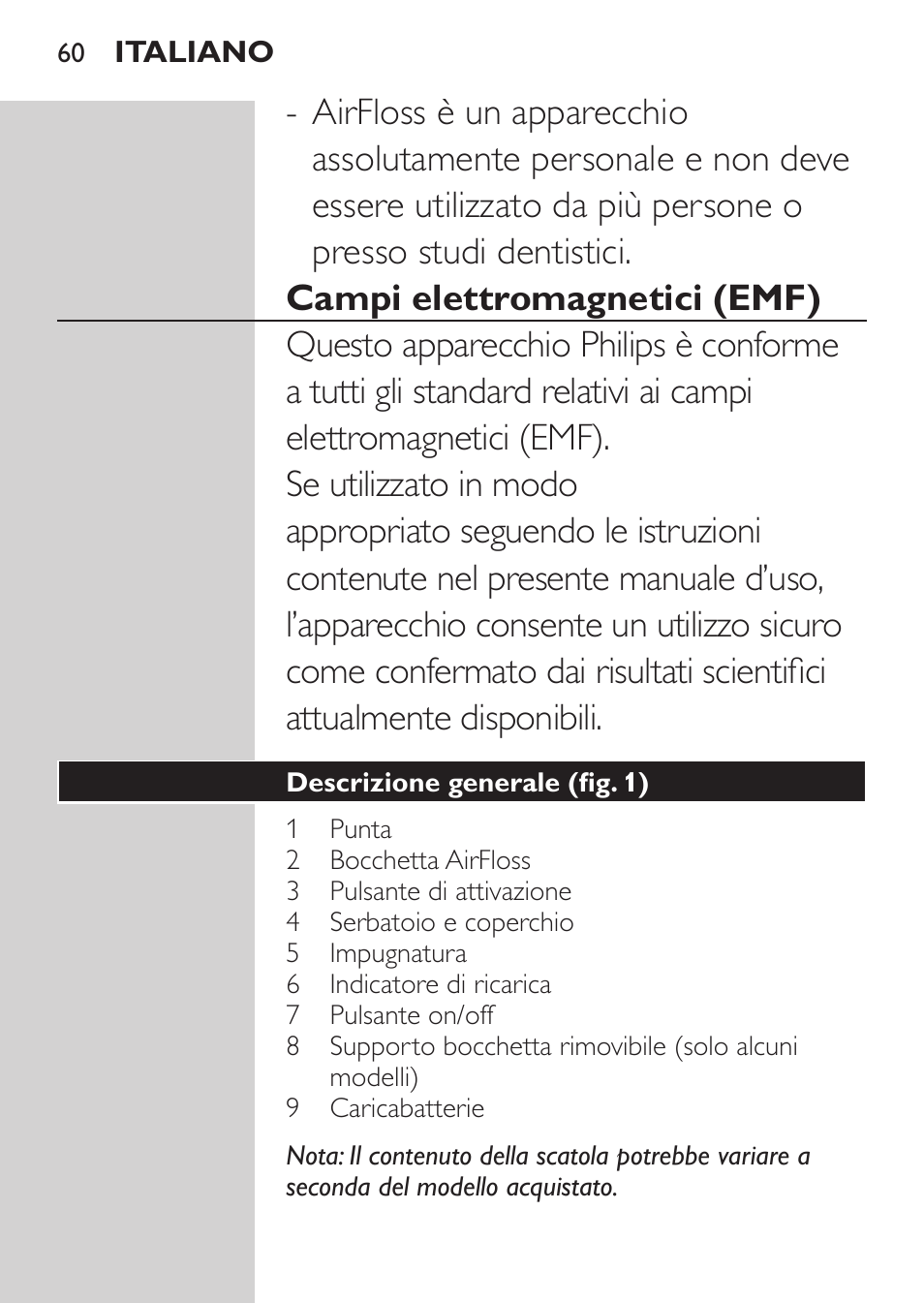 Philips Sonicare AirFloss Interdental - Recargable User Manual | Page 60 / 96