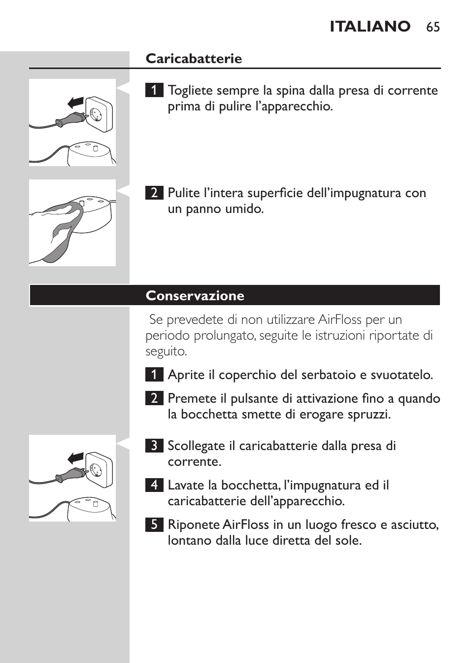 Philips Sonicare AirFloss Interdental - Recargable User Manual | Page 65 / 96