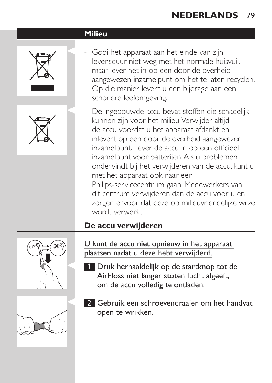 Philips Sonicare AirFloss Interdental - Recargable User Manual | Page 79 / 96