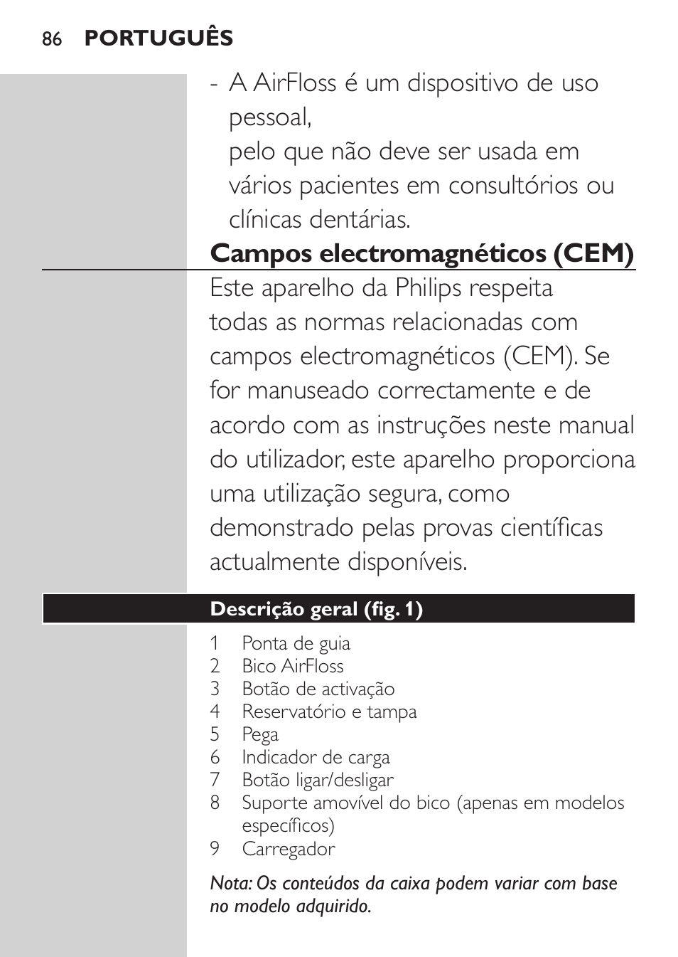 Philips Sonicare AirFloss Interdental - Recargable User Manual | Page 86 / 96