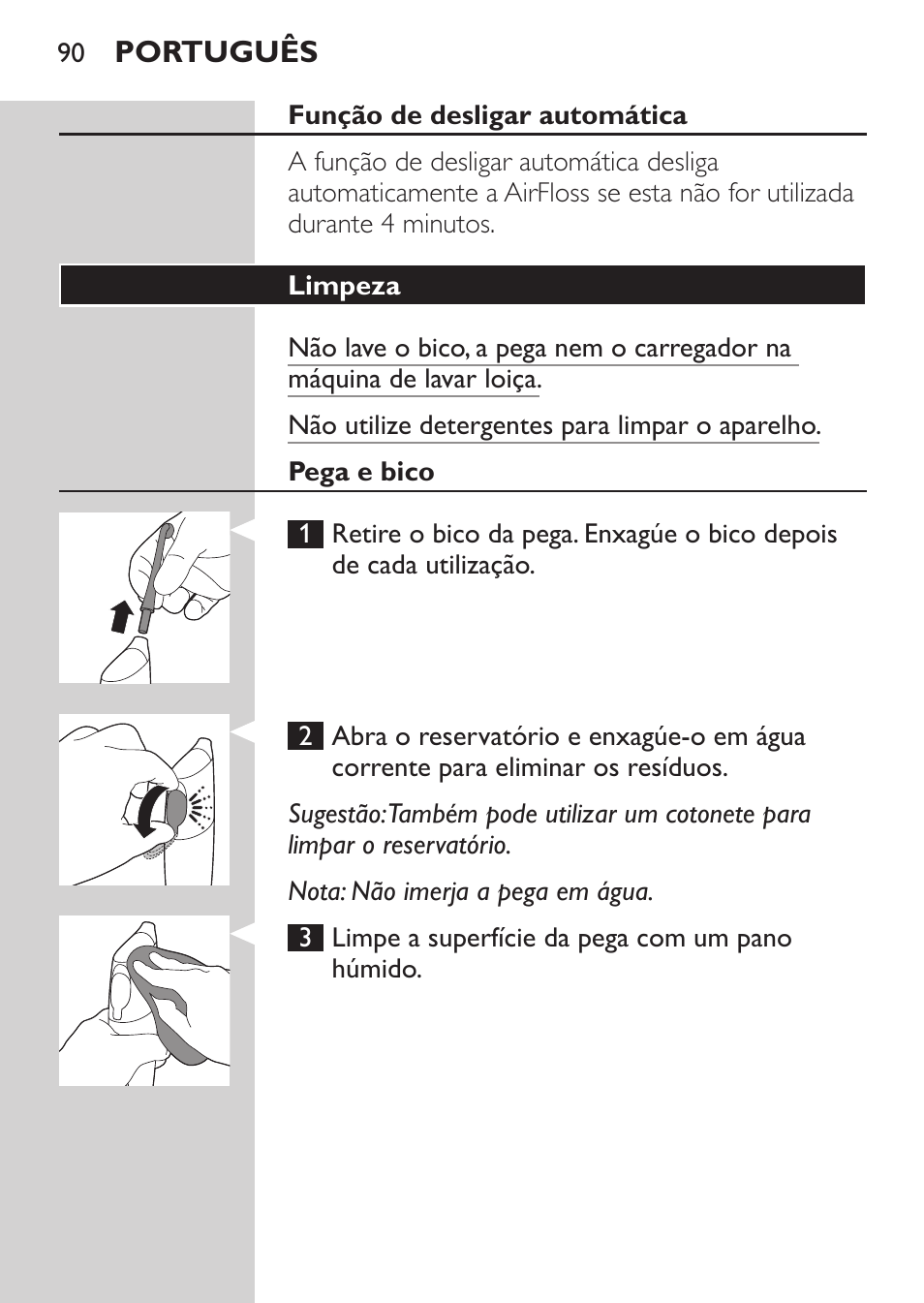 Philips Sonicare AirFloss Interdental - Recargable User Manual | Page 90 / 96