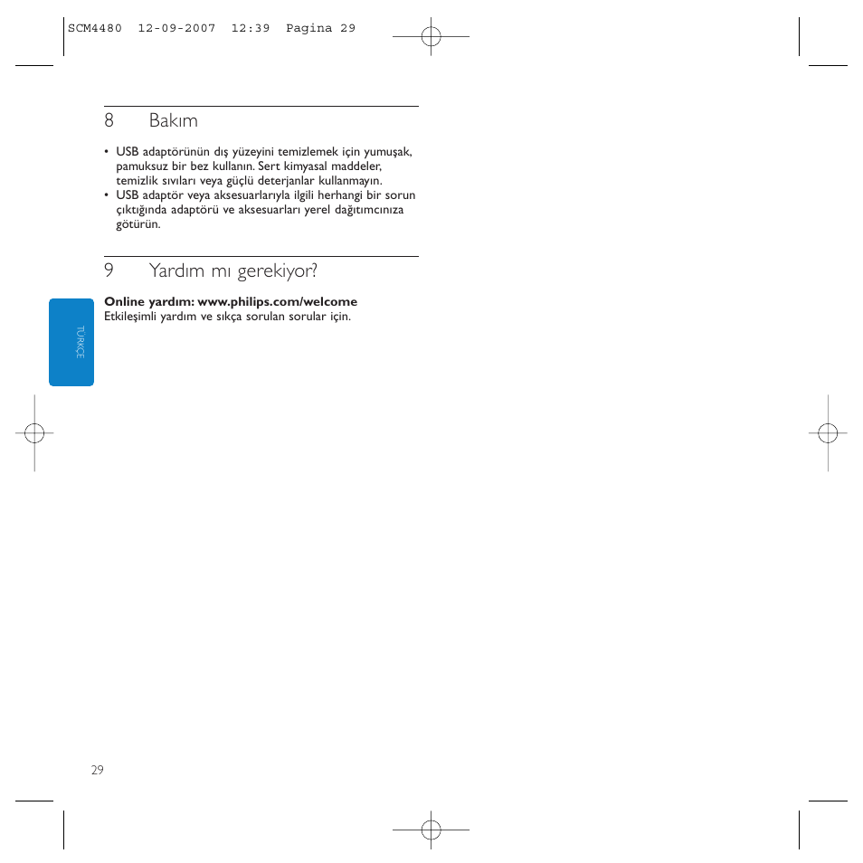 8bakım, 9yardım mı gerekiyor | Philips Power2Charge User Manual | Page 29 / 61