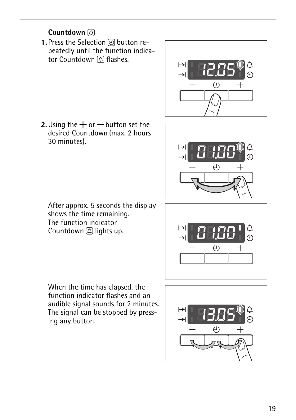 AEG COMPETENCE E1100-4 User Manual | Page 19 / 48