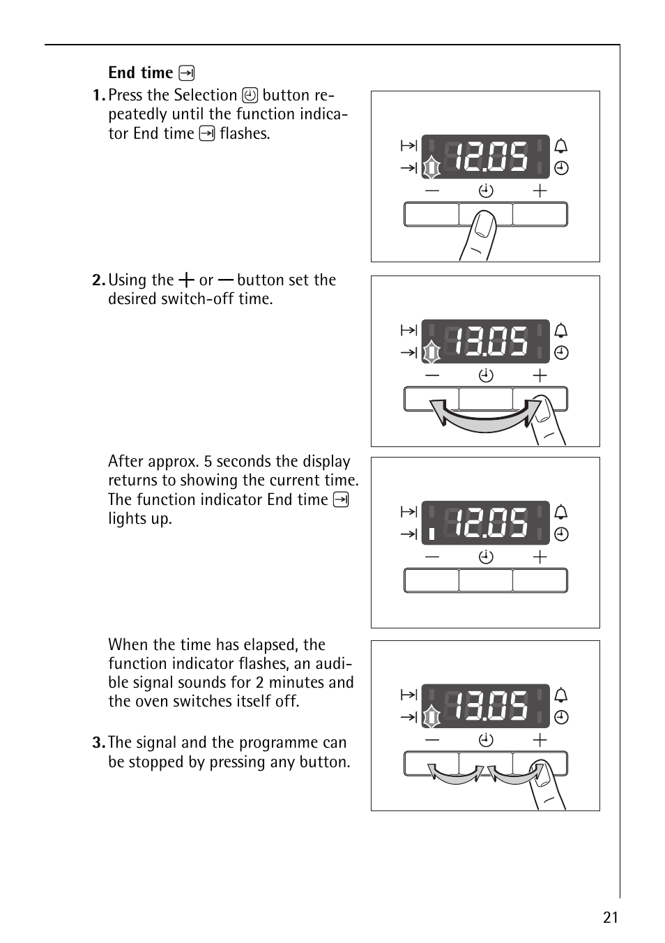 AEG COMPETENCE E1100-4 User Manual | Page 21 / 48