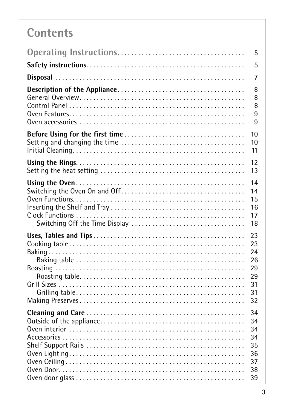 AEG COMPETENCE E1100-4 User Manual | Page 3 / 48