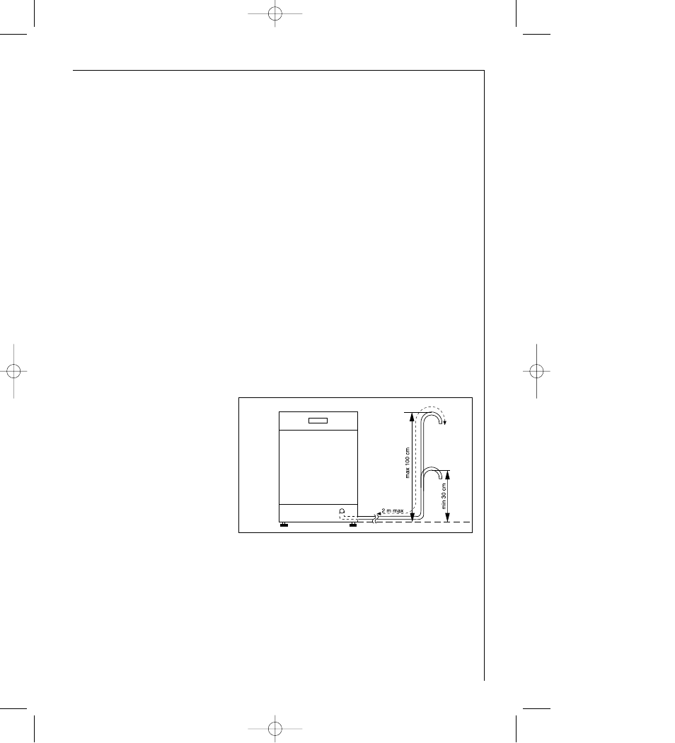 Water outlet hose connection | AEG FAVORIT 44060 VIL User Manual | Page 43 / 48