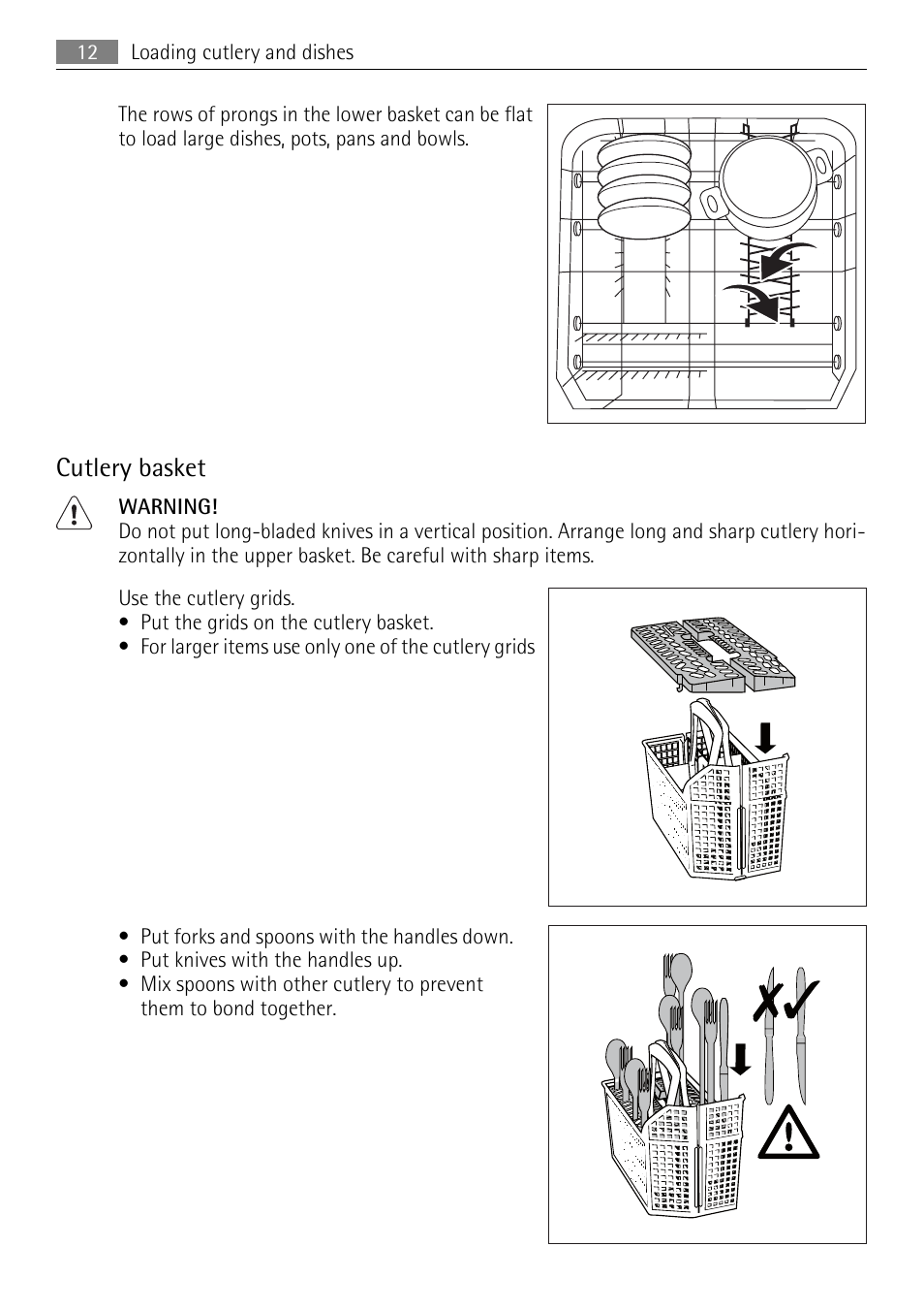 Cutlery basket | AEG FAVORIT 45003 User Manual | Page 12 / 28