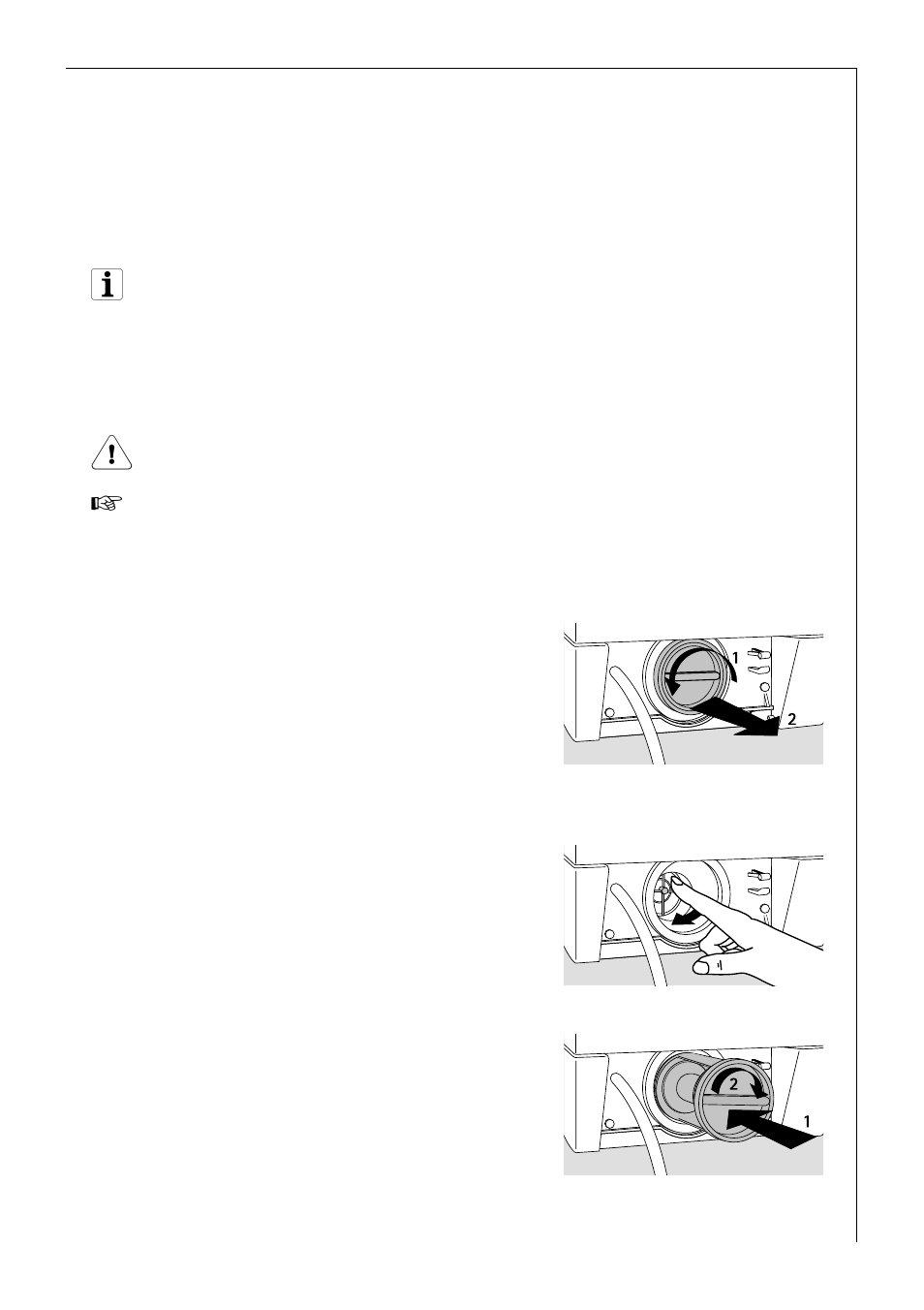 Cleaning the drain pump | AEG 72620 User Manual | Page 33 / 52