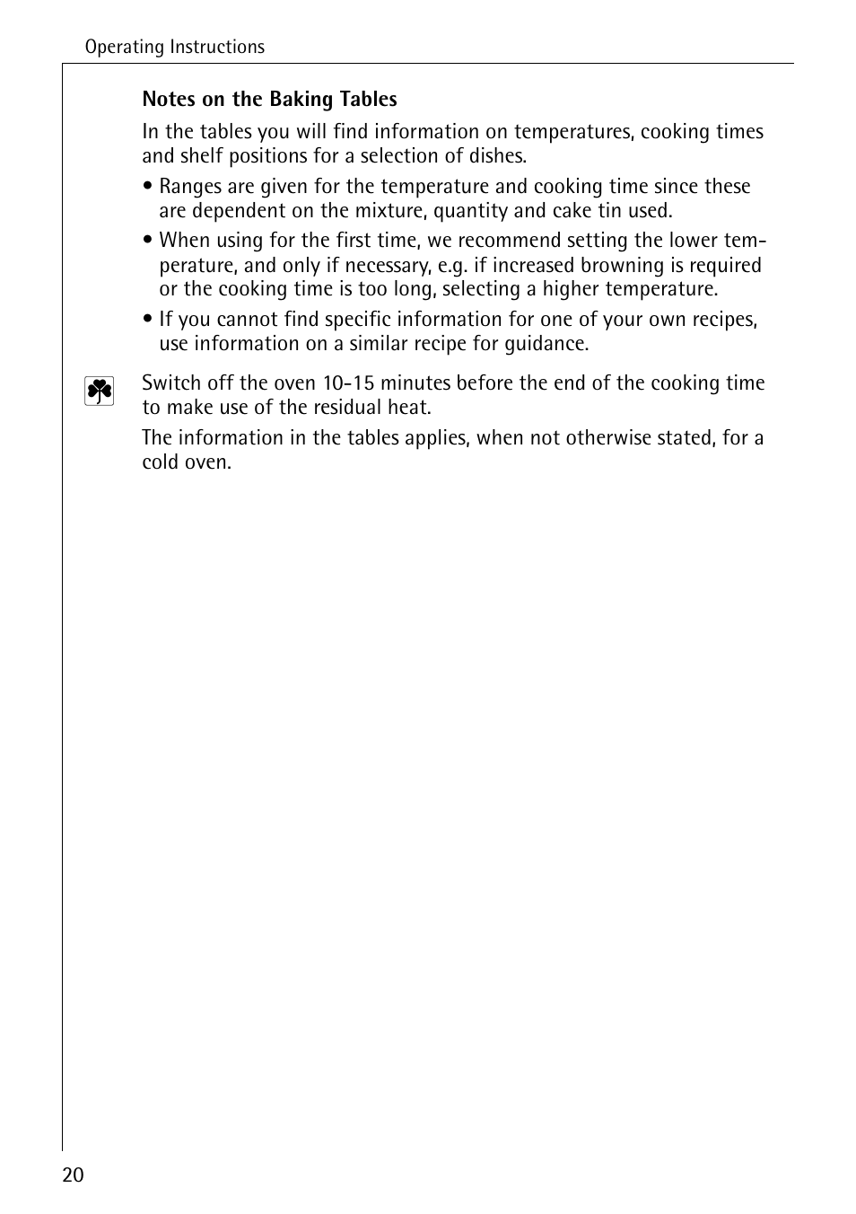 AEG COMPETENCE 2003 F User Manual | Page 20 / 40