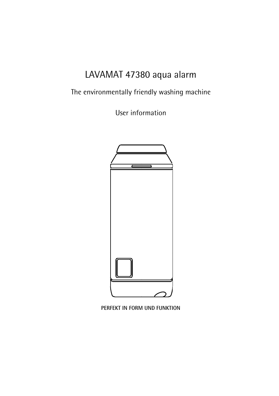 AEG LAVAMAT 47380 User Manual | 36 pages