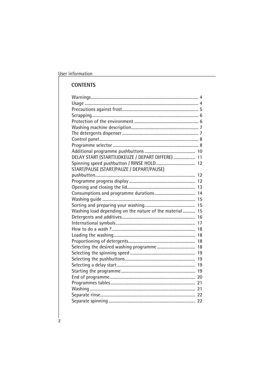 AEG LAVAMAT 47380 User Manual | Page 2 / 36