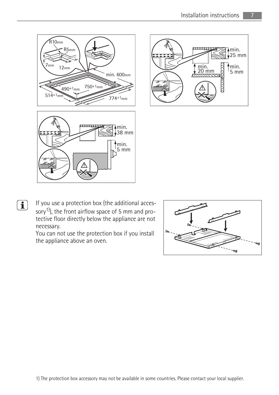 Installation instructions 7 | AEG HK854220IB User Manual | Page 7 / 20