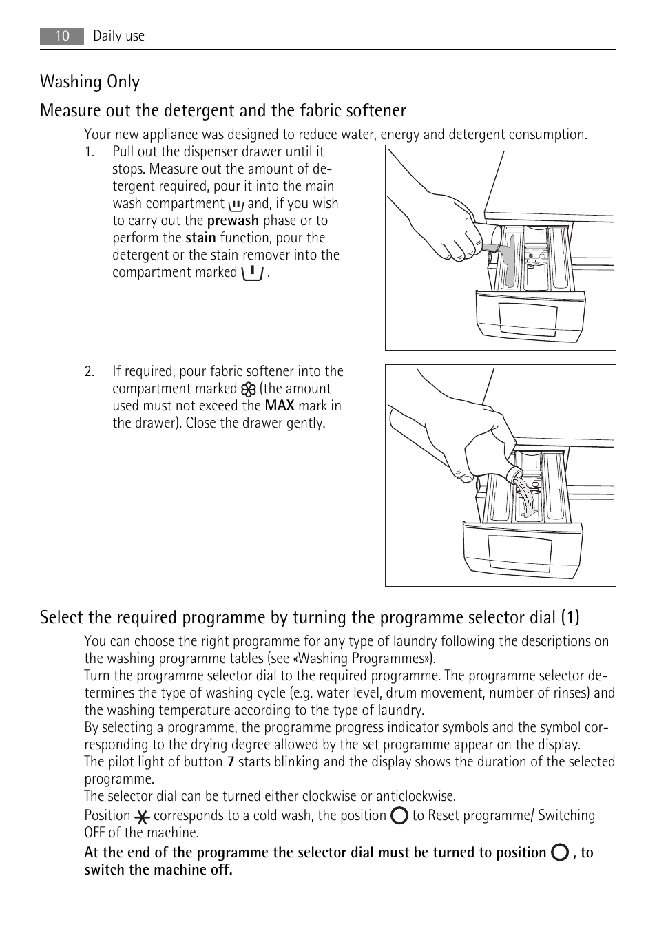 AEG LAVAMAT 16950A3 User Manual | Page 10 / 44