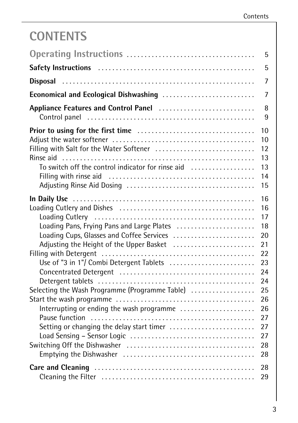 AEG FAVORIT 50730 User Manual | Page 3 / 44