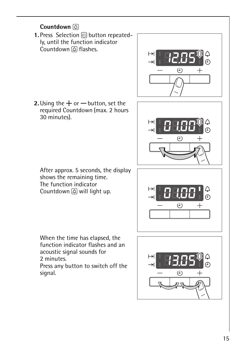 AEG COMPETENCE B1180-4 User Manual | Page 15 / 44