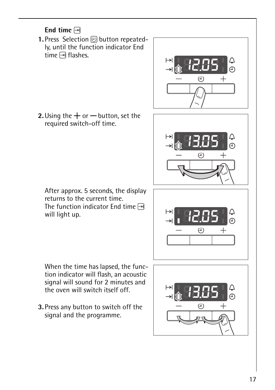 AEG COMPETENCE B1180-4 User Manual | Page 17 / 44