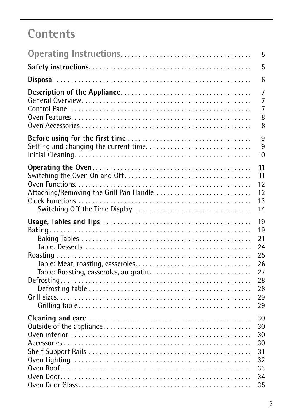 AEG COMPETENCE B1180-4 User Manual | Page 3 / 44