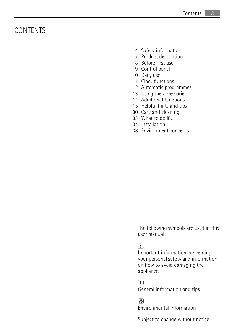 AEG KB7100000 User Manual | Page 3 / 40