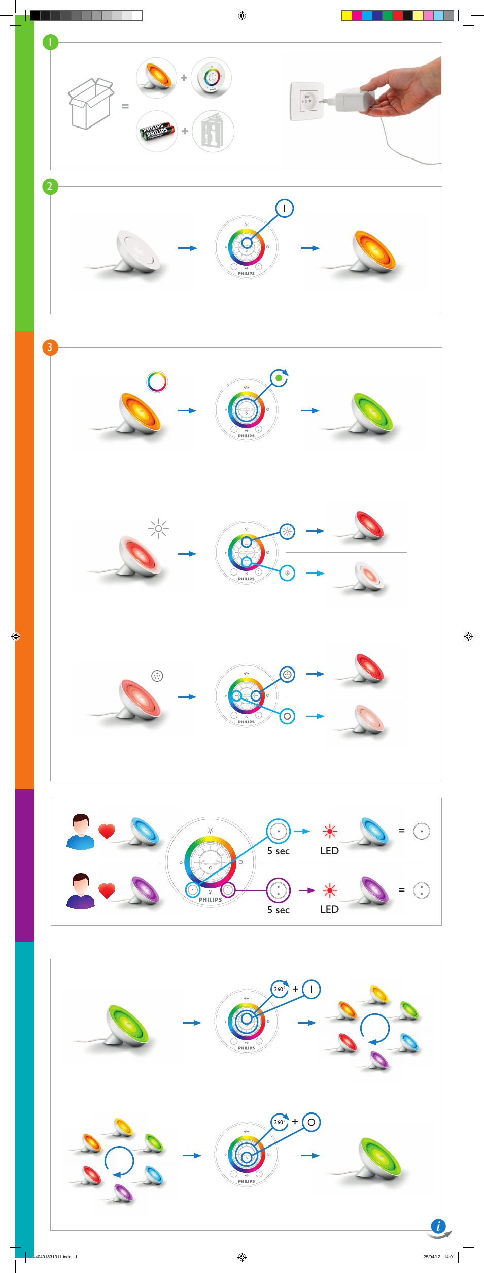 Philips LivingColors Lámpara de mesa User Manual | 22 pages